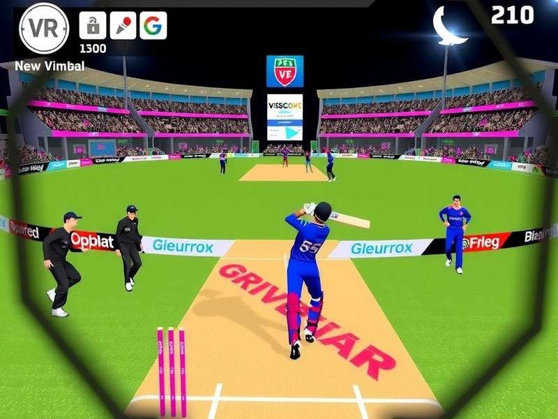 Batting in VR Cricket Premier League VR Cricket Premier League Gameplay Screenshot